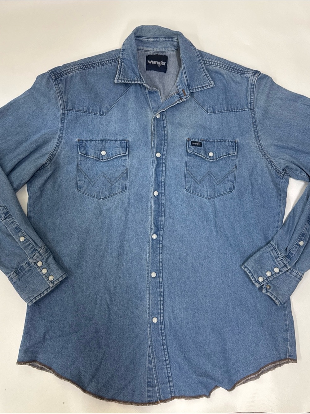 Wrangler Men's Blue Denim Western Shirt